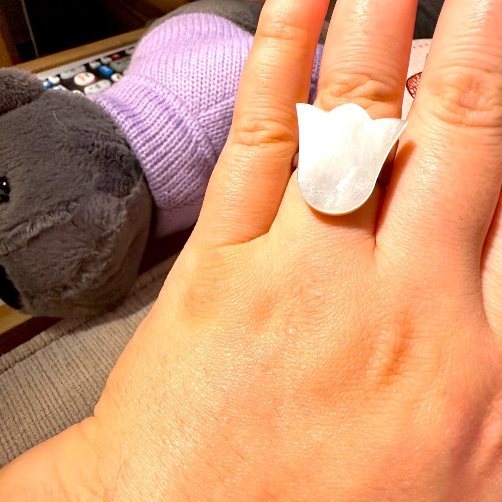 Authentic Tous tulip flower ring 8